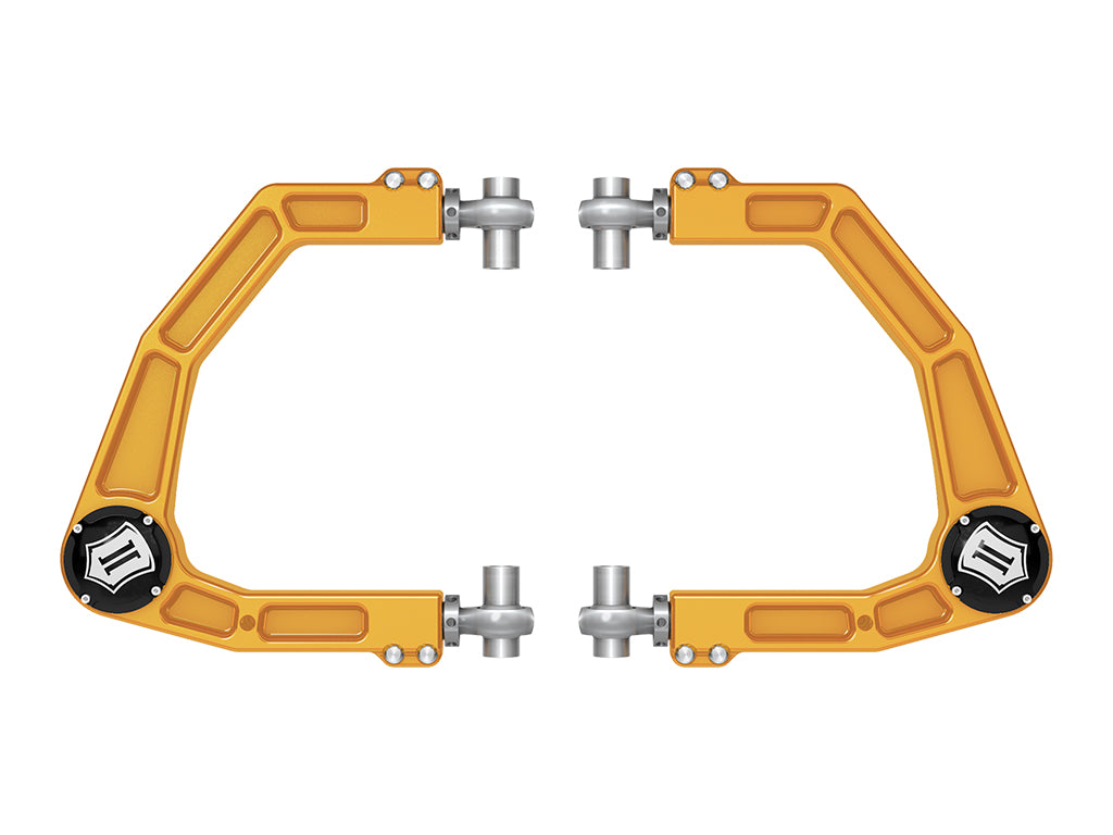 ICON 2024-2026 Toyota Tacoma/2024-2026 Land Cruiser 250 Series/2024-2026 Lexus GX550/2025-2026 4Runner Front Billet Upper Control Arms w/Delta Joint Pro Gold Anodizing