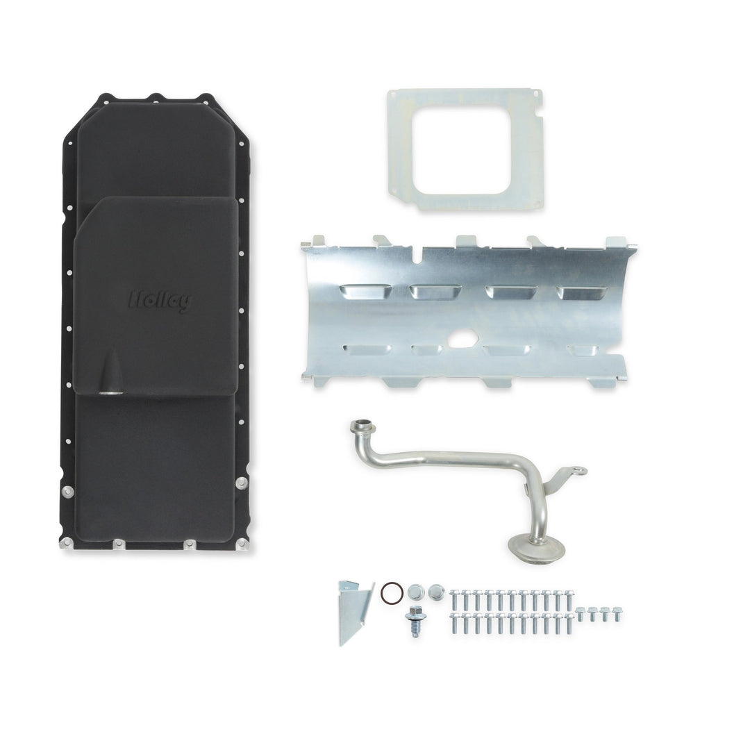 Holley Gen III Hemi Swap Oil Pan - Mid-Sump Non-VVT - Black | SKU 302-60BK