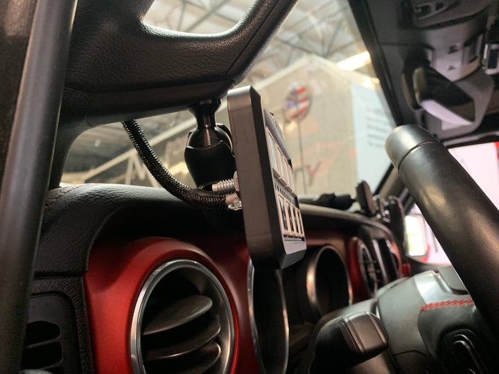 CMM A-Pillar 1 Inch Ball Mount Solution Jeep 2018-2023 Wrangler JL 2018-2023 Gladiator sPOD | SKU 860215
