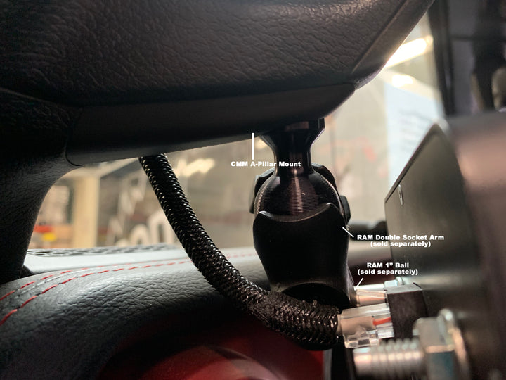 CMM A-Pillar 1 Inch Ball Mount Solution Jeep 2018-2023 Wrangler JL 2018-2023 Gladiator sPOD | SKU 860215