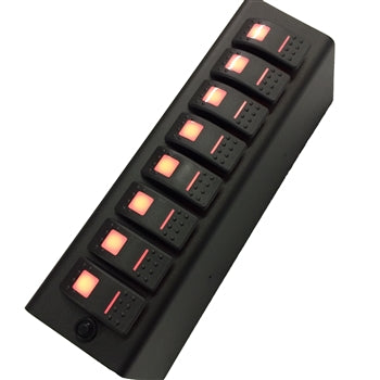 Add On Amber LED 8-Switch Panel for 09-18 Jeep Wrangler JK (for SourceSE) sPod | SKU 860865