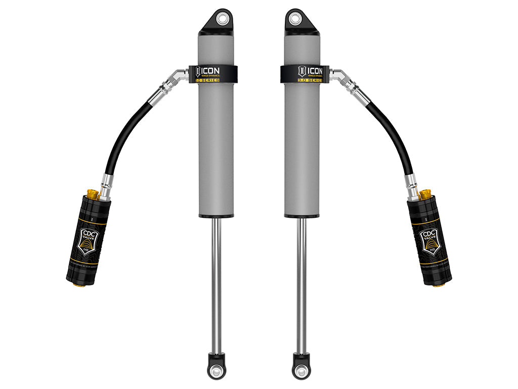 ICON 2005-2026 Ford Super Duty 0-3" Lift Rear VS 3.0 Shocks Remote Reservoir w/ CDCV Pair