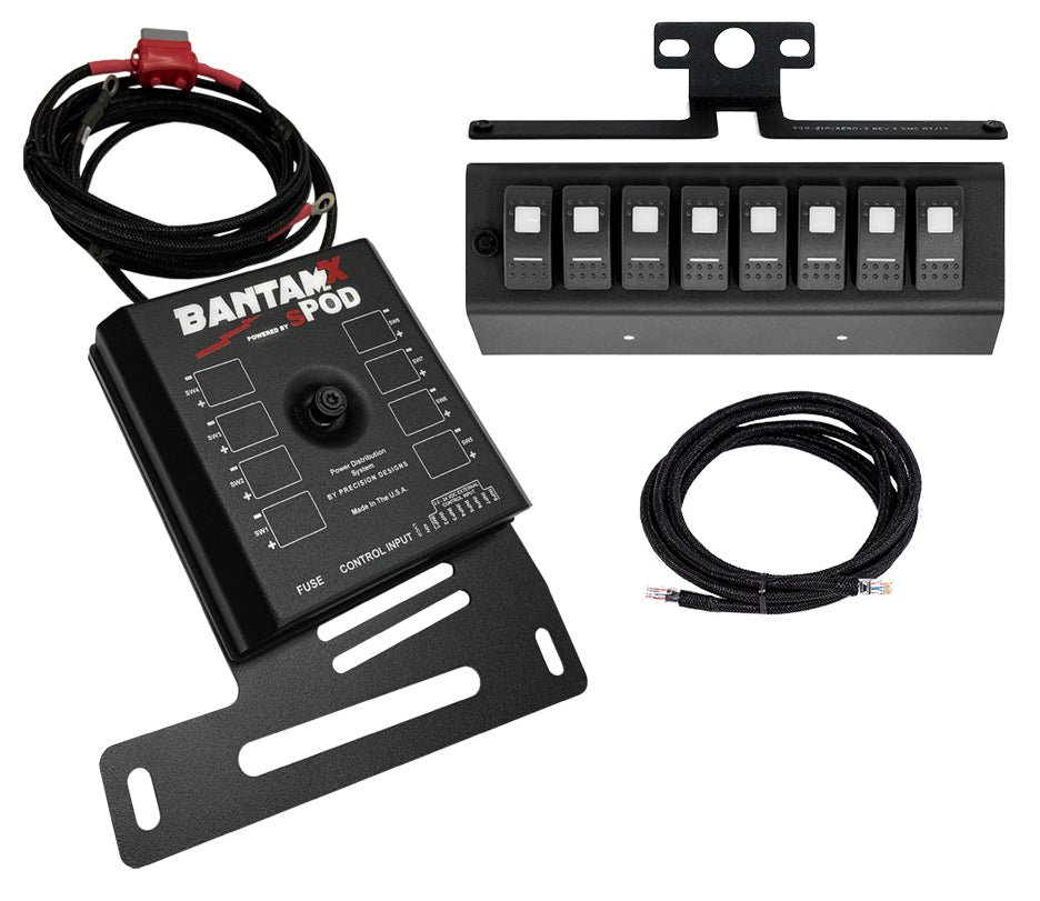 BantamX w/ Green LED Switch panel for JK 2007-2008 sPod | SKU 870070