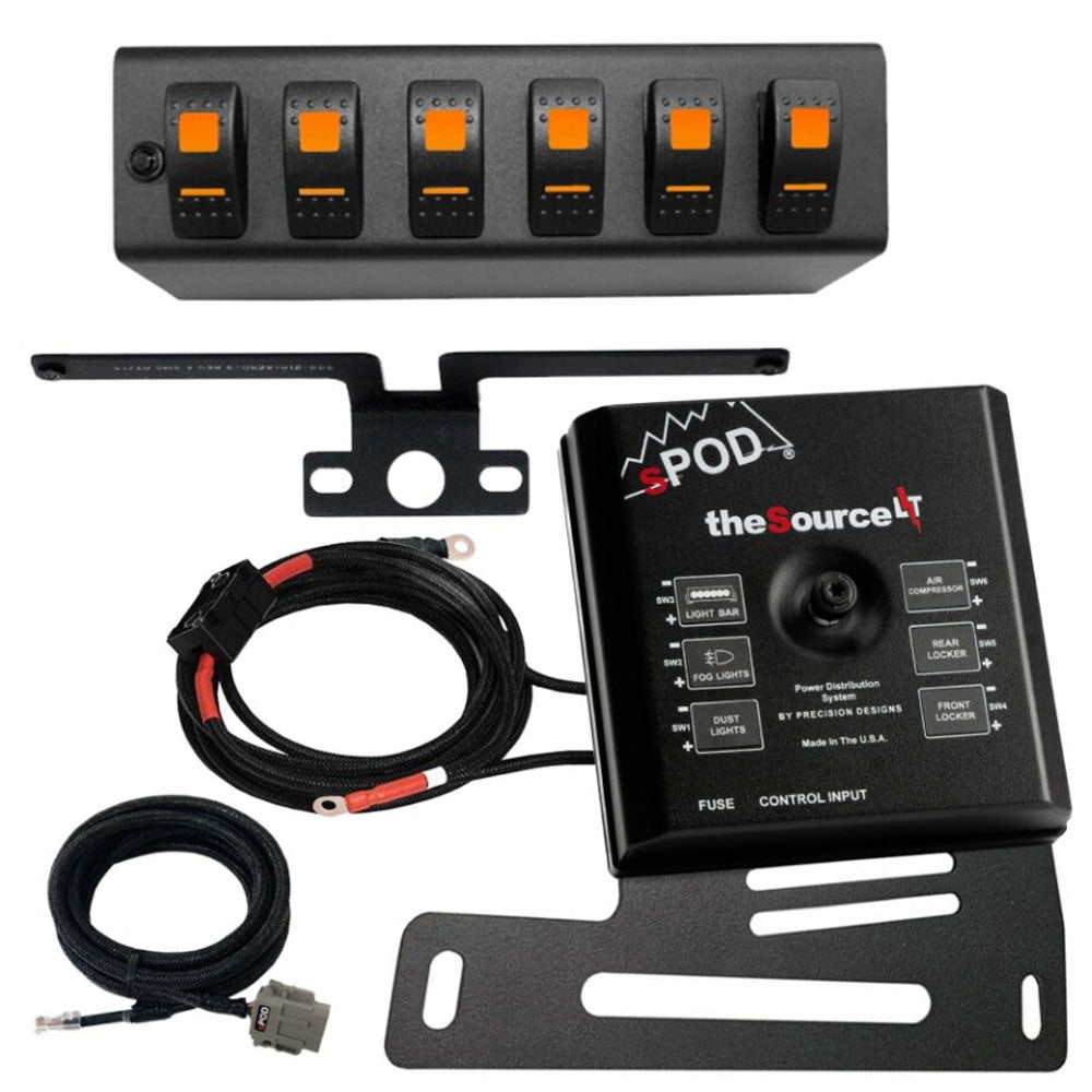 SourceLT w/ Red LED Switch panel for JK 2007-2008 sPod | SKU 873185