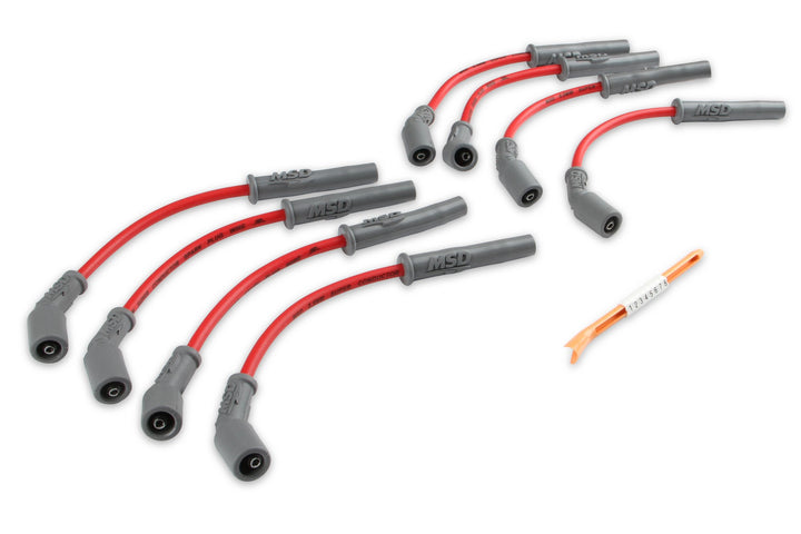 MSD Super Conductor Spark Plug Wire Set - 99-13 GM Truck & SUV - Red | SKU 32829