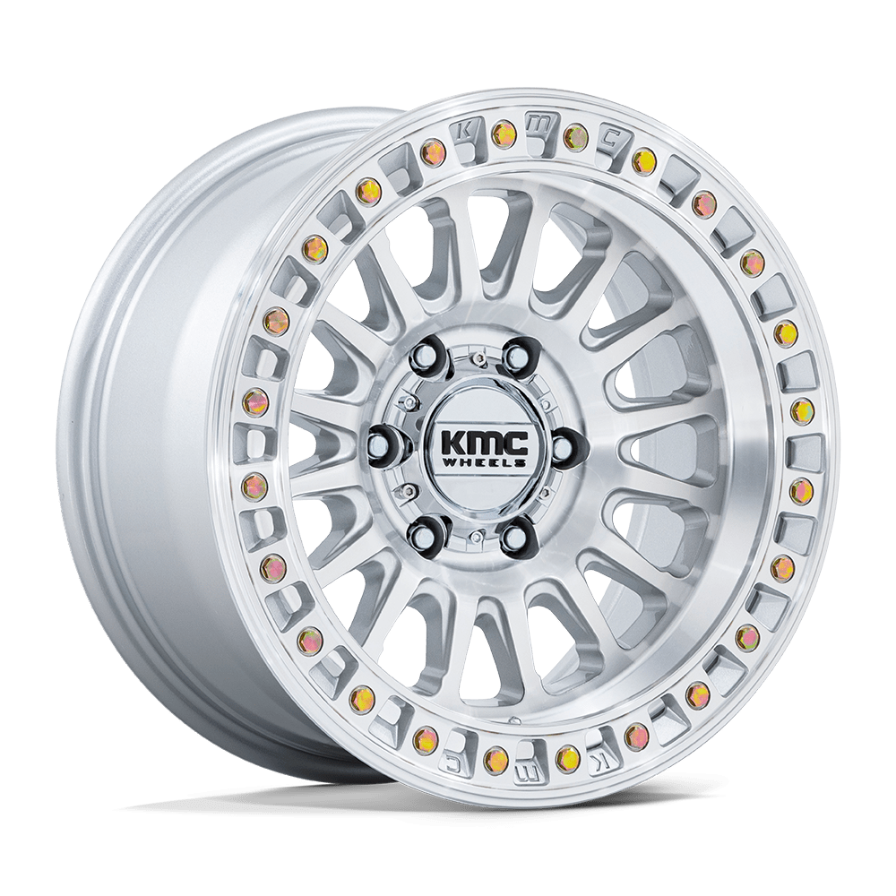 KMC KM552 IMS Wheel - Gloss Silver w/ Machined Face