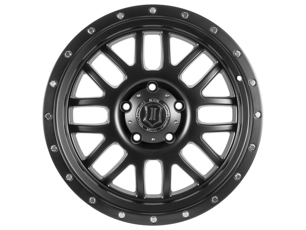 ICON Alloys Alpha Satin Black 20x9 8x170 0mm Offset 5" BS (1220908150SB)