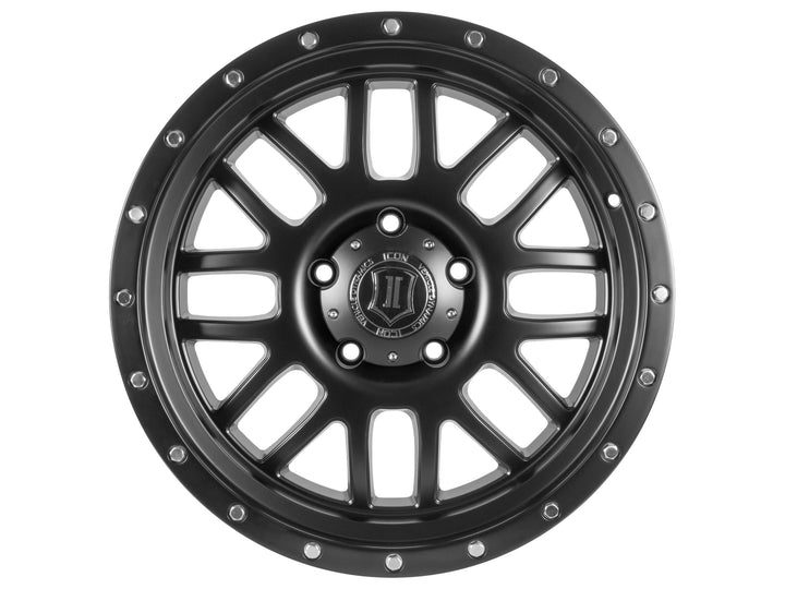 ICON Alloys Alpha Satin Black 20x9 8x180 12mm Offset 5.5" BS (1220908955SB)
