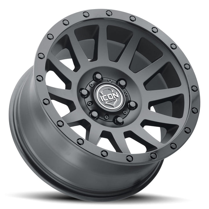 ICON Alloys Compression Double Black 18x9 5x5 -12mm Offset 4.5" BS (2018907345DB)