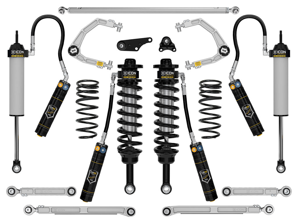 ICON 2025-2026 Toyota 4Runner 4WD Hybrid 2.25-3" Lift Stage 2 3.0 Suspension w/CDXS Billet