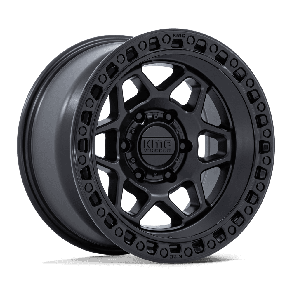 KMC KM553 Torx Wheel - Matte Black w/ Gloss Black Lip