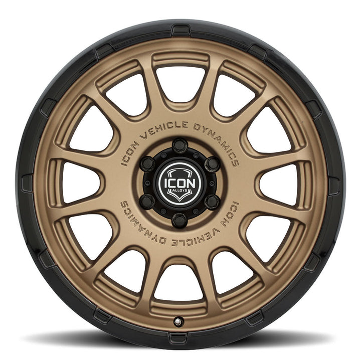 ICON Alloys Rancho Satin Bronze w/ Gloss Black Lip 20x9 6x135 16mm Offset 5.625" BS