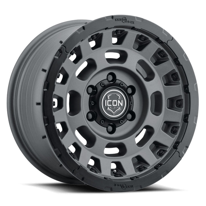 ICON Alloys Hammer Pro Charcoal 17x8.5 6x5.5 25mm Offset 5.75" BS (21017859057CH)