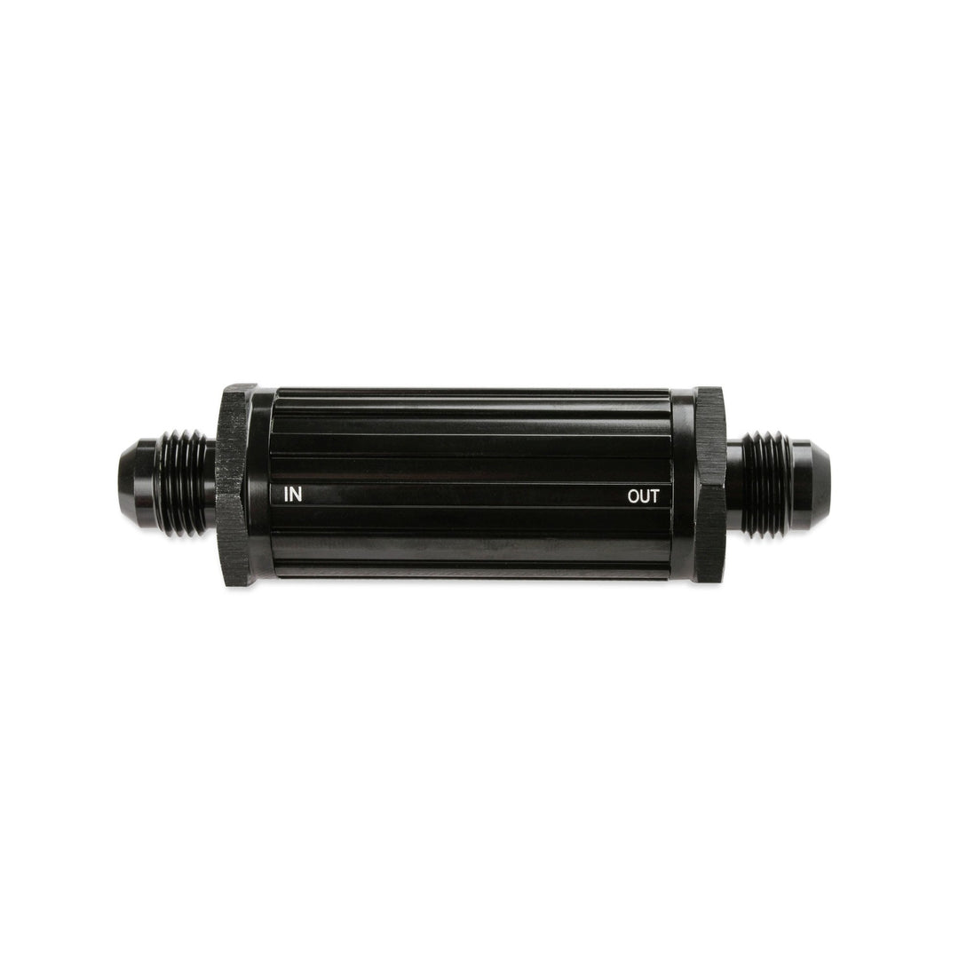 Mr. Gasket -6 AN Male Fuel Filter 30 Micron - Black | SKU 2006-BL