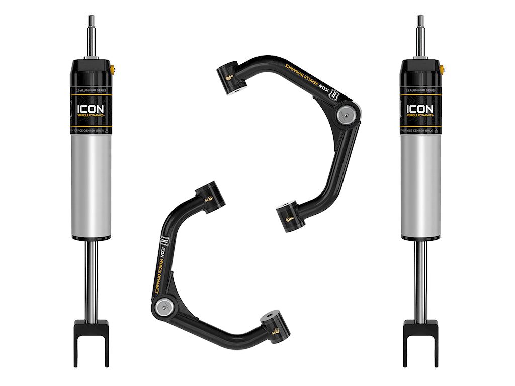 ICON 2020-2026 GM 2500/3500 HD 0-2" Lift VS 2.5 Aluminum Shock System Internal Res Tubular