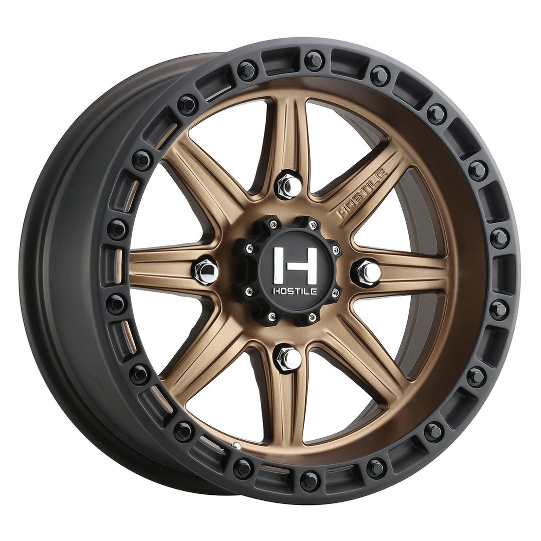 Hostile H109 Alpha UTV | 15x10 | 4 On 137 | Offset 0 | Matte Bronze with Matte Black Lip | SKU H109-1510413754Z