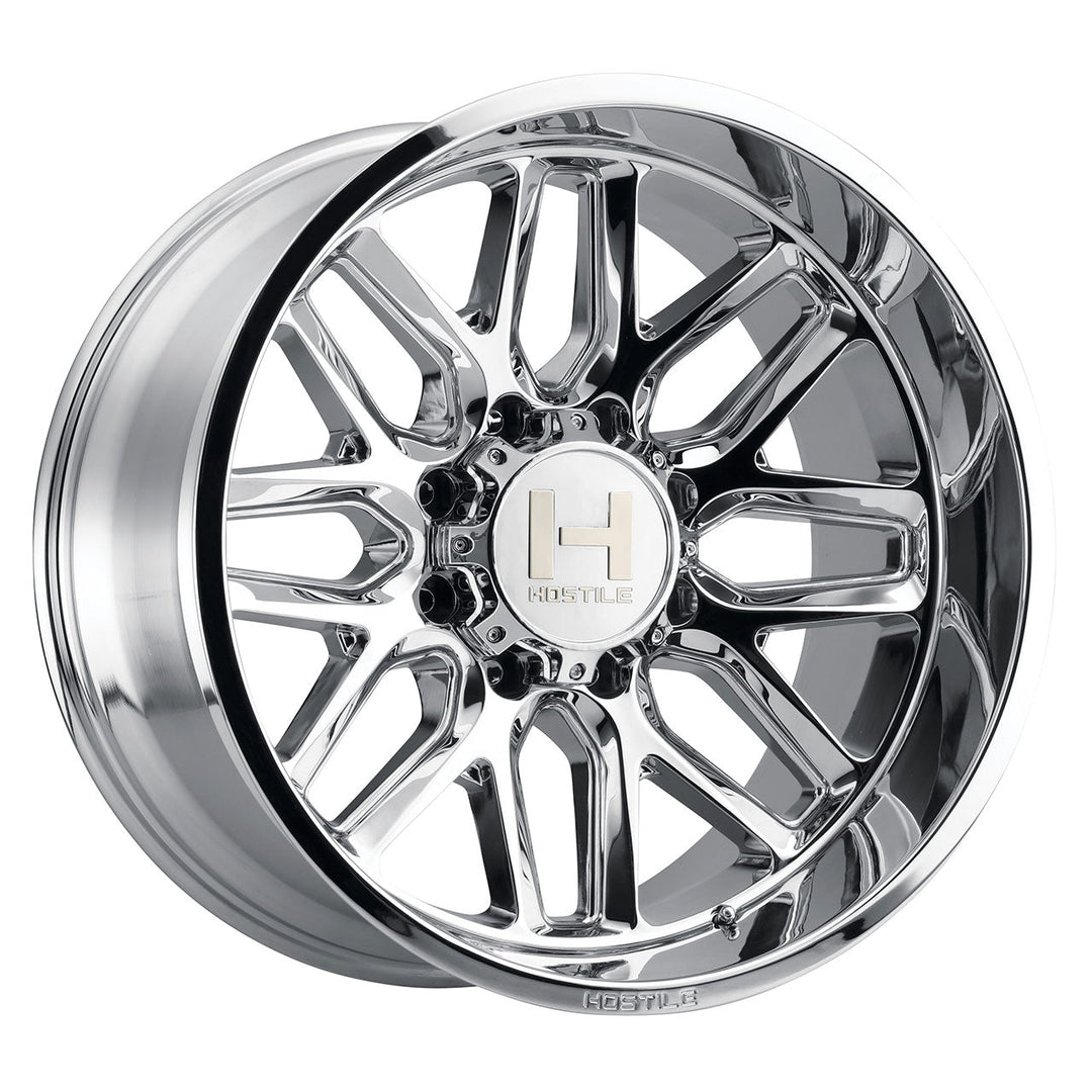 Hostile H120 Vulcan | 24x12 | 6 On 139.7 | Offset -44 | Chrome | SKU H120-2412655047C