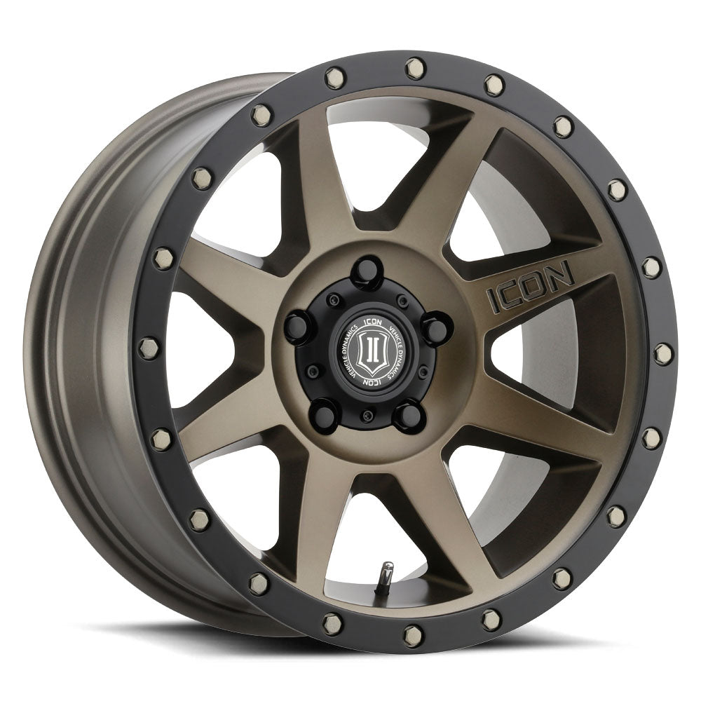 ICON Alloys Rebound Bronze 17x8.5 5x5.5 0mm Offset 4.75" BS (1817858547BR)