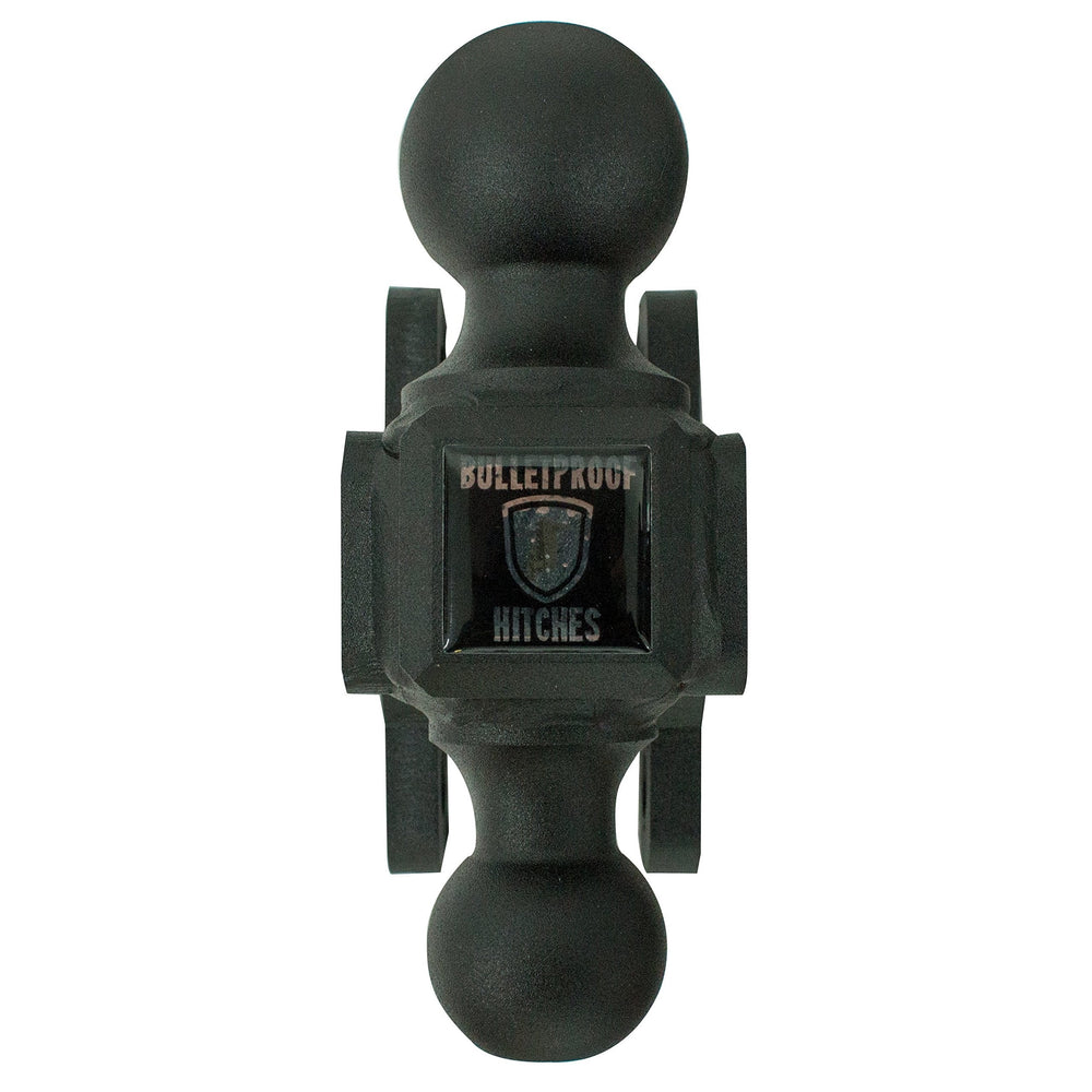 BulletProof Hitches Trailer Hitch 1-7/8" + 2-5/16" Adj Dual Ball (Solid Steel Black Textured Powder Coat)