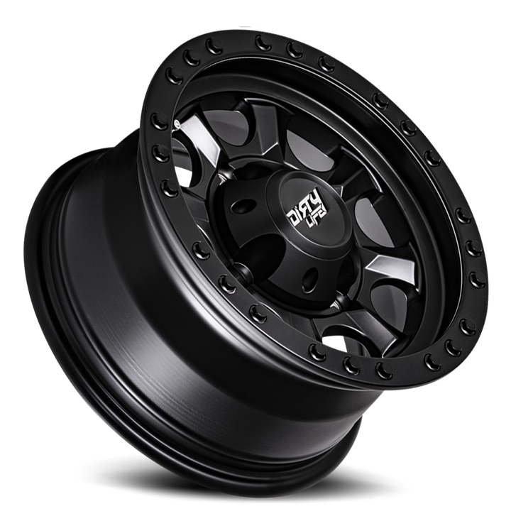 Dirty Life Race Wheels Ironman 9300 Matte Black 14x7 4x110 +13mm Wheel | SKU 9300-47100MBN-HCLL