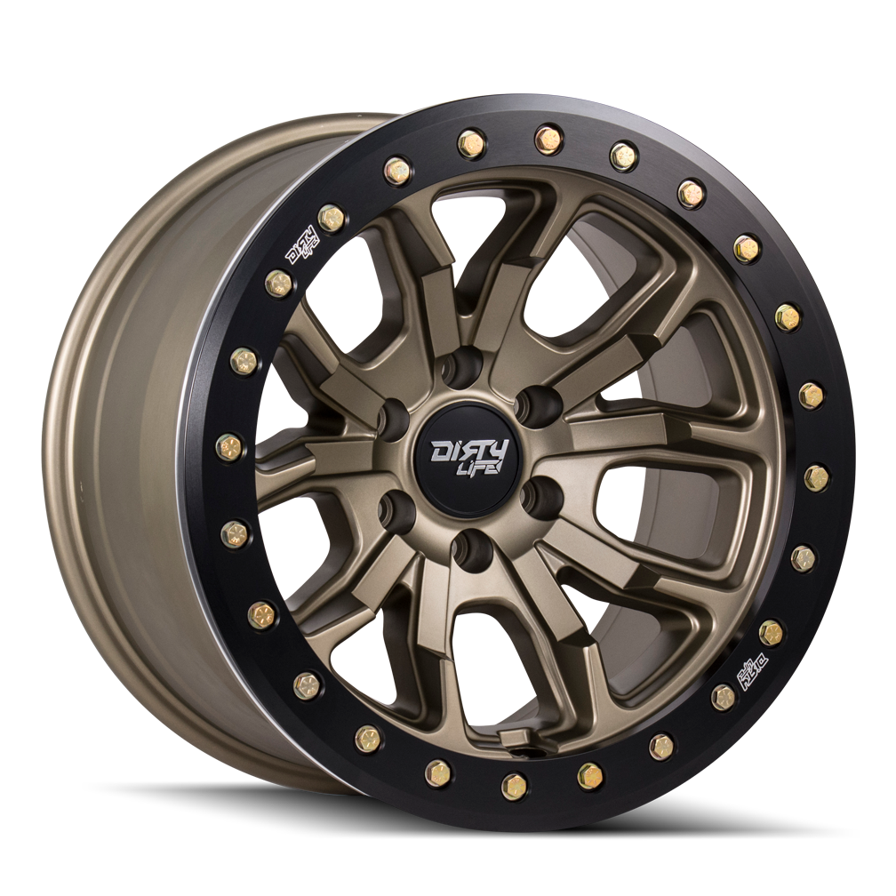 Dirty Life Race Wheels DT-1 9303 Satin Bronze 17x9 5x114.3 -12mm Wheel | SKU 9303-7965MGD12-HCLL