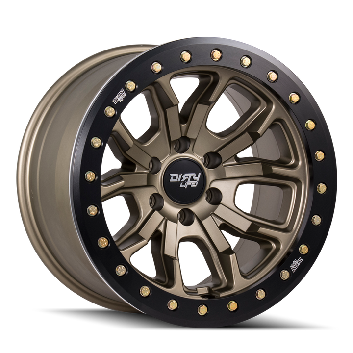 Dirty Life Race Wheels DT-1 9303 Satin Bronze 17x9 5x114.3 -12mm Wheel | SKU 9303-7965MGD12-HCLL
