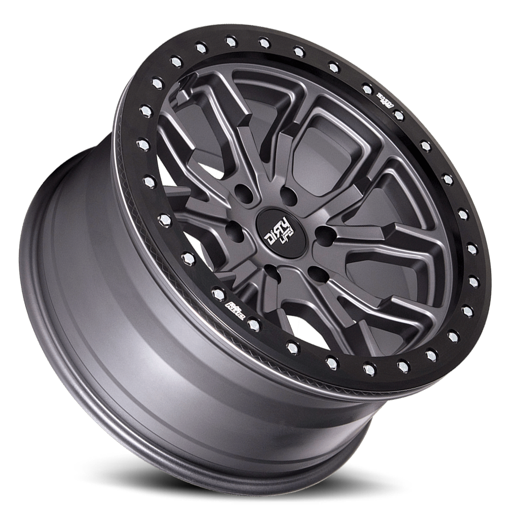 Dirty Life Race Wheels DT-1 9303 Satin Gunmetal 17x9 5x127 -38mm Wheel | SKU 9303-7973MGT38-HCLL
