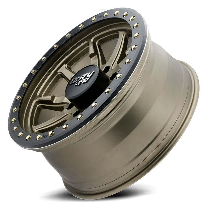 Dirty Life Race Wheels DT-2 9304 Satin Gold 17x9 8x170 -12mm Wheel | SKU 9304-7970MGD-HCLL