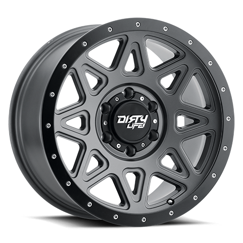 Dirty Life Race Wheels Theory 9305 Satin Gunmetal 17x9 5x127 -12mm Wheel | SKU 9305-7973MGT-HCLL