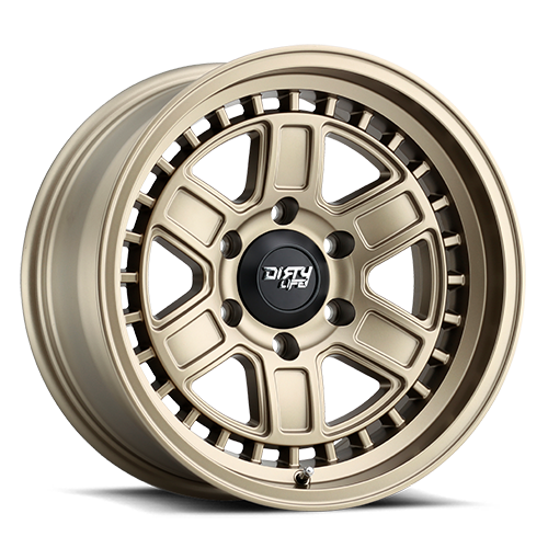 Dirty Life Race Wheels Cage 9308 Matte Gold 17x8.5 6x120 -6mm Wheel | SKU 9308-7832MGD-HCLL