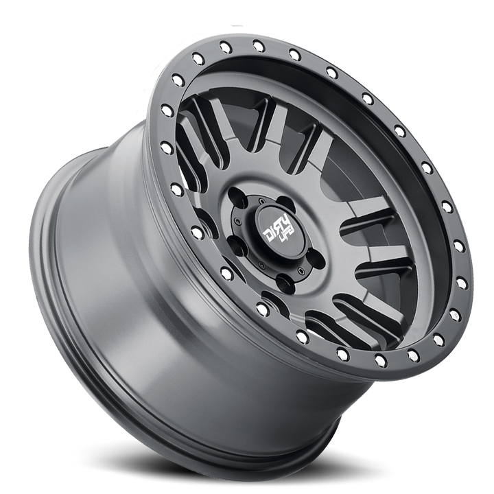 Dirty Life Race Wheels Canyon Pro 9309 Satin Graphite 17x9 5x127 -12mm Wheel | SKU 9309-7973MGT12-HCLL