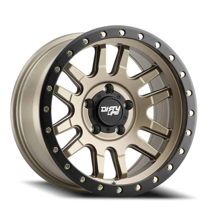 Dirty Life Race Wheels Canyon Pro 9309 Satin Gold 17x9 6x139.7 0mm Wheel | SKU 9309-7983MGD0-HCLL