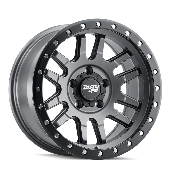 Dirty Life Race Wheels Canyon Pro 9309 Satin Graphite 17x9 5x139.7 0mm Wheel | SKU 9309-7985MGT0-HCLL
