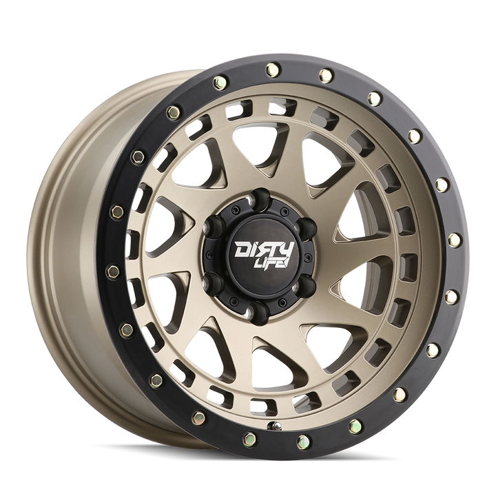 Dirty Life Race Wheels Enigma Pro 9311 Satin Gold 17x9 8x165.1 -12mm Wheel | SKU 9311-7981MGD12-HCLL