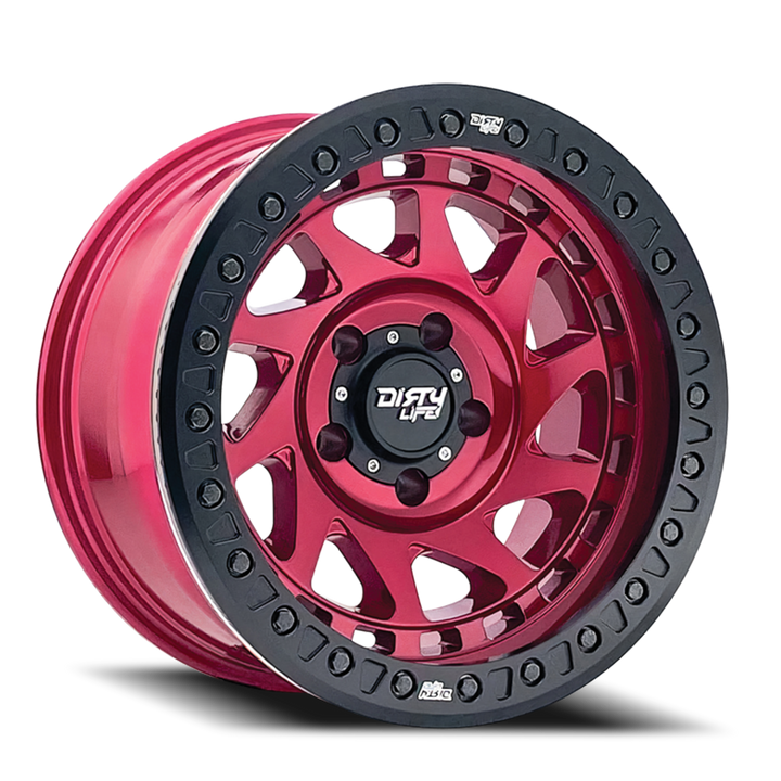 Dirty Life Race Wheels Enigma Race 9313 Gloss Crimson Candy Red 17x9 5x127 -38mm Wheel | SKU 9313-7973R38-HCLL