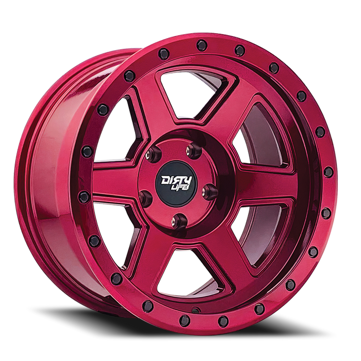 Dirty Life Race Wheels Compound 9315 Crimson Candy Red 20x9 5x139.7 -12mm Wheel | SKU 9315-2985R12-HCLL