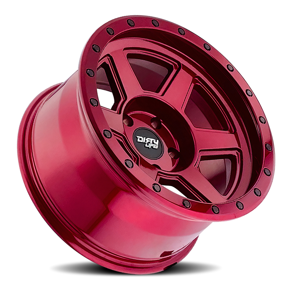 Dirty Life Race Wheels Compound 9315 Gloss Crimson Candy Red 17x9 6x135 -12mm Wheel | SKU 9315-7936R12-HCLL