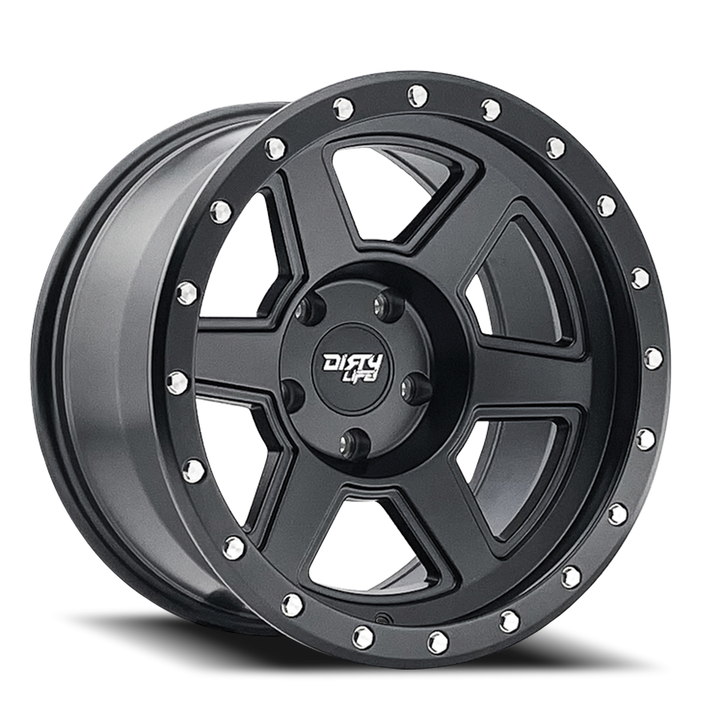 Dirty Life Race Wheels Compound 9315 Matte Black 17x9 6x139.7 -12mm Wheel | SKU 9315-7983MB12-HCLL