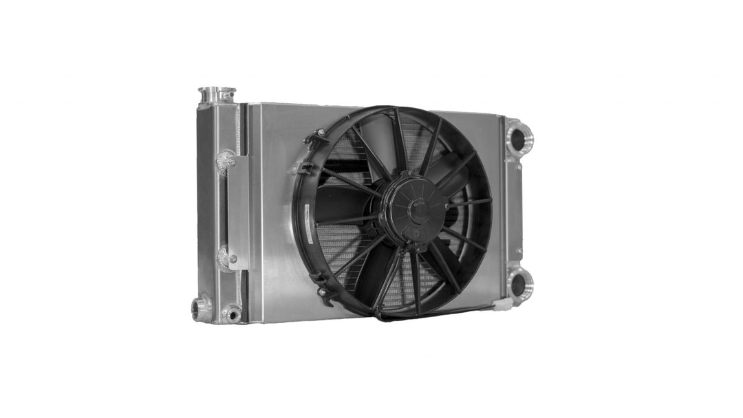 C&R Scirocco Drag Radiator Module Open 22" x 13" -20 AN w/ 12" Fan & Shroud 939-00000