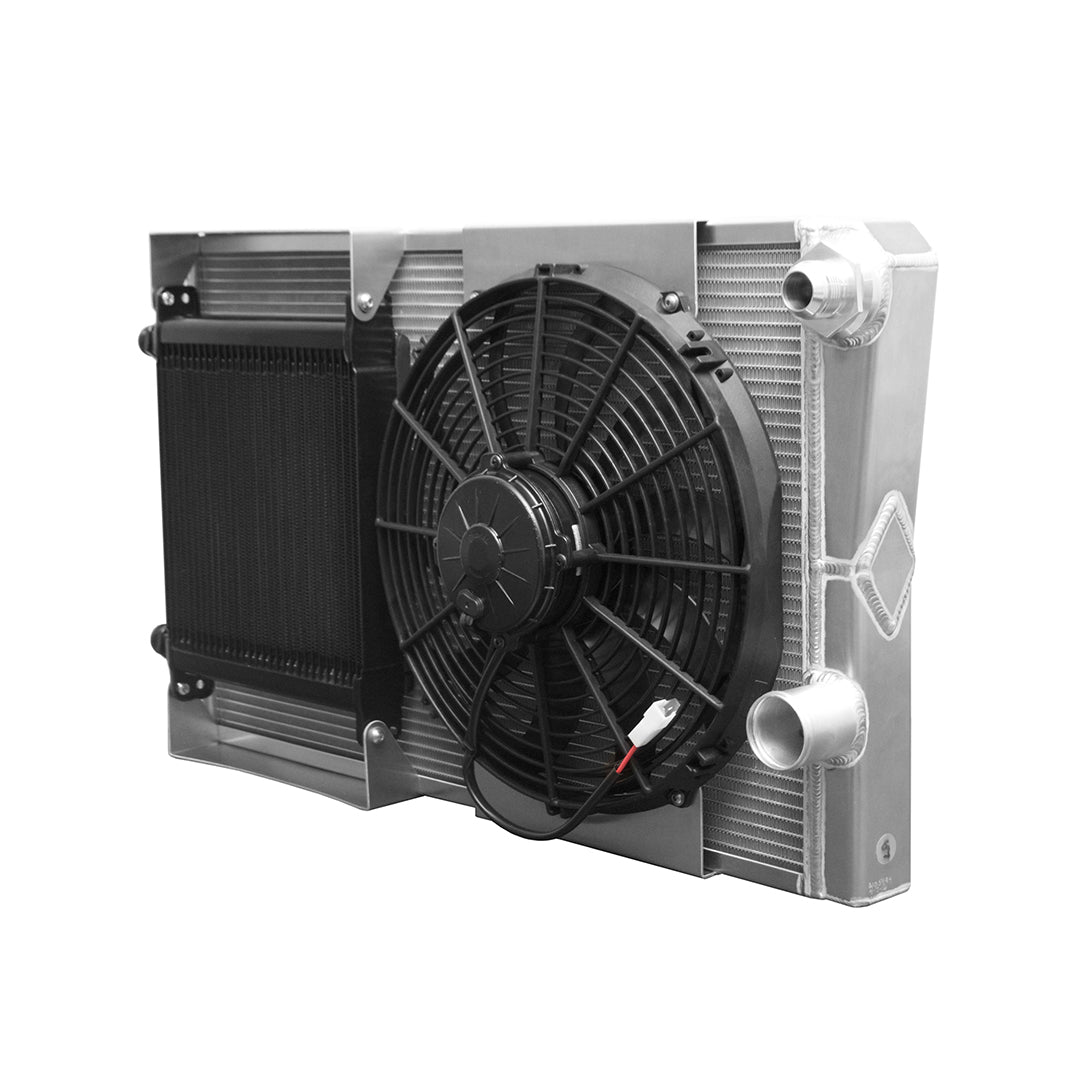 C&R Late Model Radiator Module Closed 27.5" x 16.26" w/ 13" Fan & PWR Oil Cooler 948-28161