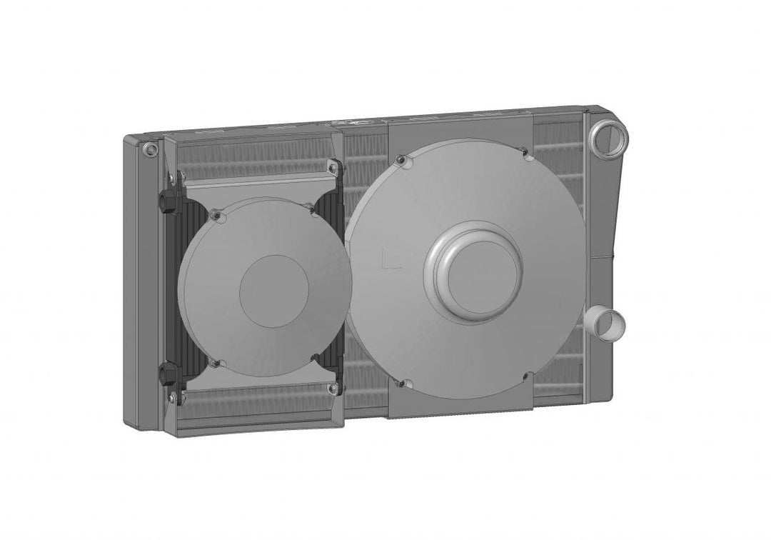 C&R Late Model Radiator Module Closed 27.5" x 16.26" w/ 13" Fan & PWR EOC w/ 9" Fan 948-28162