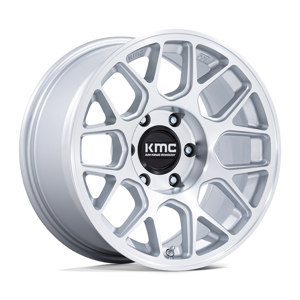 KMC KM730 Hatchet Wheel - Gloss Silver w/ Machined Face
