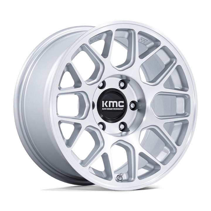 KMC KM730 Hatchet Wheel - Gloss Silver w/ Machined Face