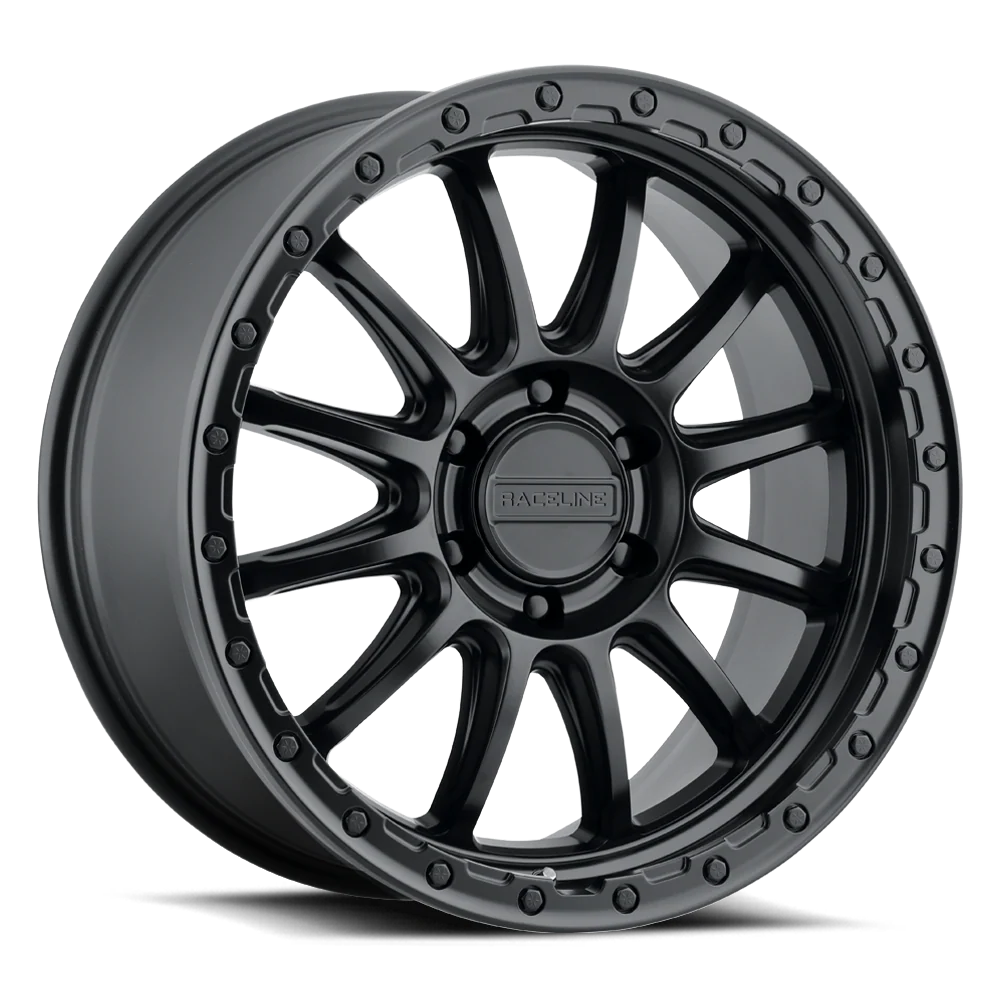 Raceline 960B Alpha 18x9 +18mm Beadlock Wheel - Satin Black 960B-89081+18
