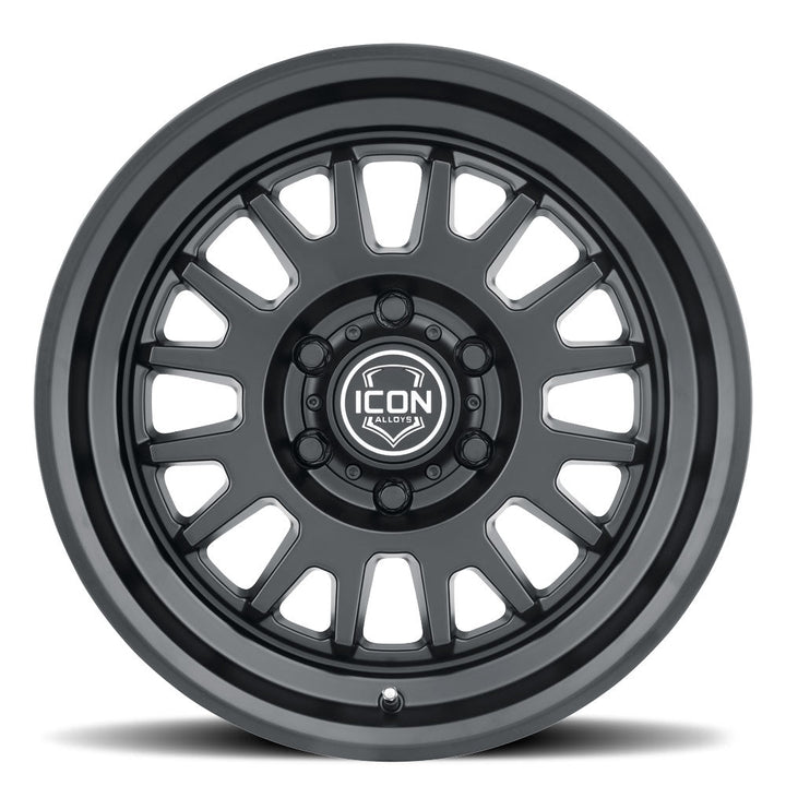 ICON Alloys Anza Satin Black 17x8.5 6x120 0mm Offset 4.75" BS (8217859447SB)