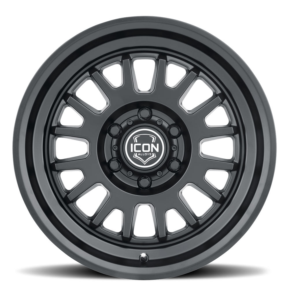 ICON Alloys Anza Satin Black 17x8.5 6x135 6mm Offset 5" BS (8217856350SB)