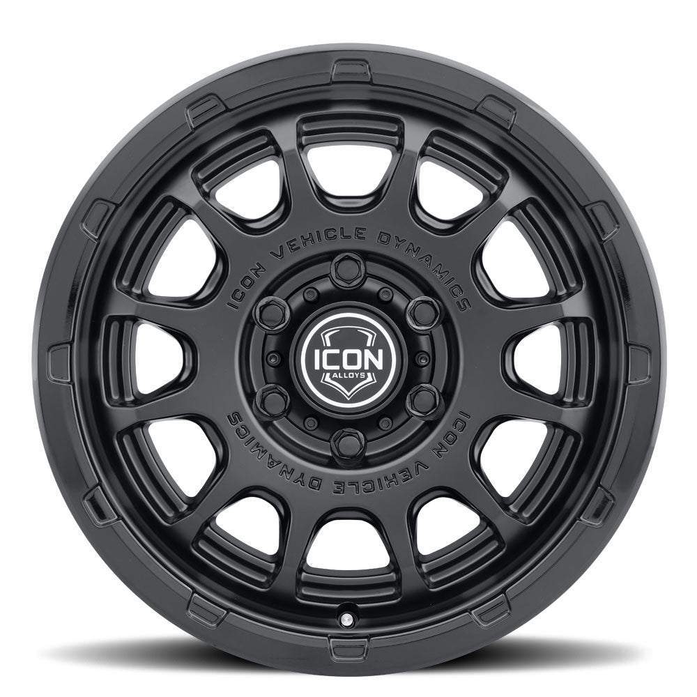 ICON Alloys Rancho Double Black 17x8.5 6x135 6mm Offset 5" BS (8417856350DB)