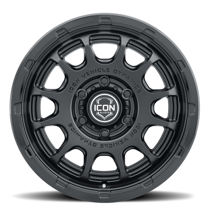 ICON Alloys Rancho Double Black 17x8.5 6x135 6mm Offset 5" BS (8417856350DB)