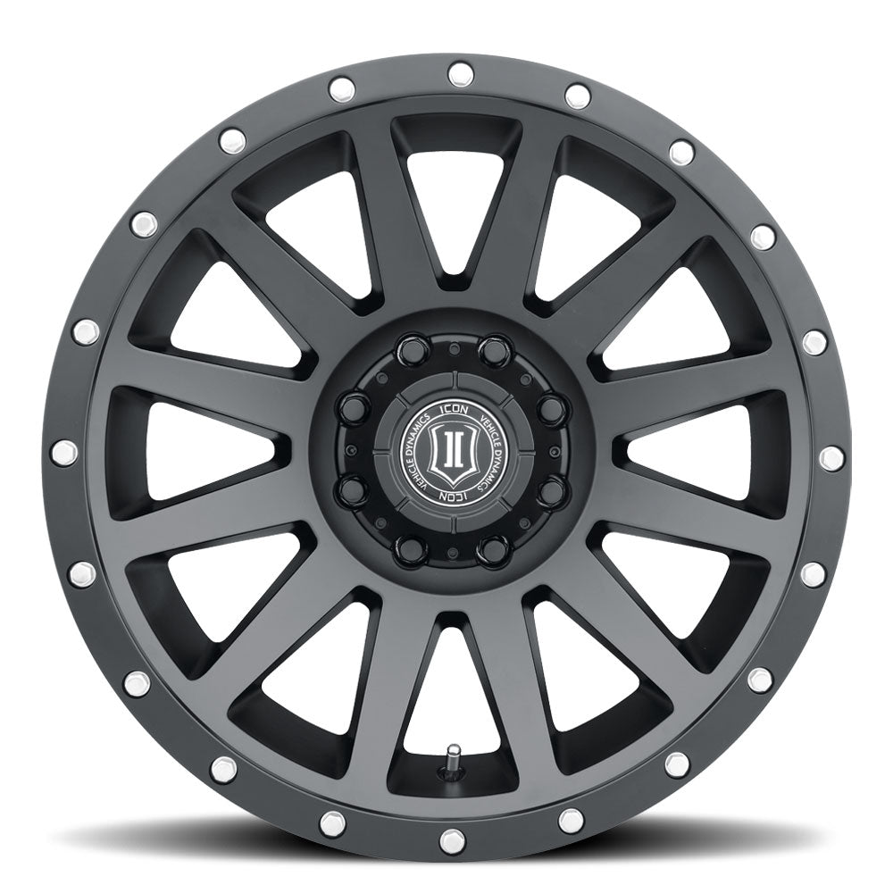 ICON Alloys Compression Satin Black 20x10 8x180 -19mm Offset 4.75" BS (2020108947SB)