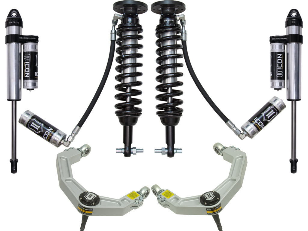 ICON 2015-20 Ford F150 2WD 1.75-3" Lift Stage 4 Suspension System Billet UCA (K93094)